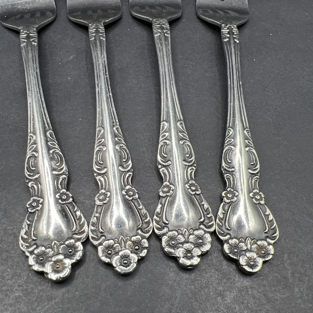 Set of 4 Vintage Ekco Eterna BEAUMONT Stainless Salad Forks